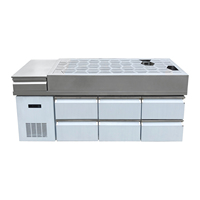 Lemari Pendingin Minuman Komersial Lanxin SUS 304 Honeycomb Bartender dari Baja Anti Karat dengan Laci 1500W
