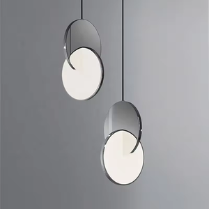 Candelabro de comedor de cocina de estudio LED de acero inoxidable con espejo moderno - Product Image 4