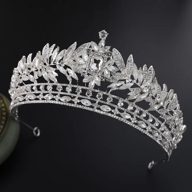 Bridal hair accessories fashion high quality crystal princess crown wedding bridal tiara crown