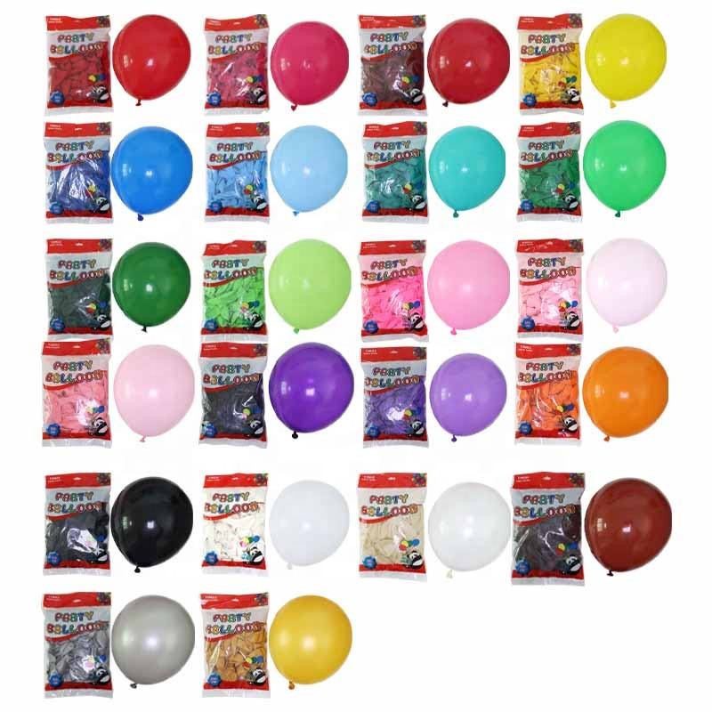 Manufacturers China Wholesale Multicolor 12 Inch 3.2g Matte Standard Balloon Inflatable Birthday Party Decorations Latex Balloon