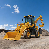 Selbstladender Hochwertiger Hydraulischer Traktor mit Baggerlader 24 PS Lader-Bagger-Kombination 4x4 Radlader-Bagger