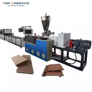 Holz Kunststoff Terrassen dielen Boden herstellungs maschine/PVC PE PP WPC Tür boden Dekorative Profil Extrusion Produktions linie