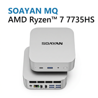 Mini PC SOAYAN al por Mayor, Windows 11 Pro, Ryzen 7 7735HS, RAM DDR5, Almacenamiento SSD, Computadora Pequeña para Juegos y Uso Empresarial