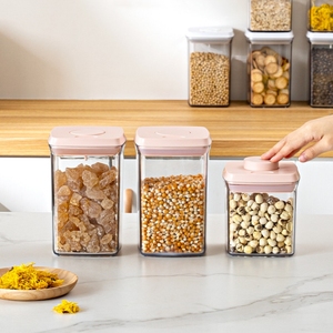 Pot alimentaire Portable organisateur de cuisine pots clair empilable sans BPA <span class=keywords><strong>Pop</strong></span>-up hermétique alimentaire bonbons grains de <span class=keywords><strong>café</strong></span> conteneurs de stockage - Product Image 5