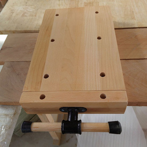 Portable <b>Mini</b> Woodworking Workbench Beech Wood Desktop <b>Clamping</b> Workbench for Carpentry Workshop Furniture Making and Home Use - Product Image 6