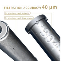 Maille en acier de 20 pouces 40 microns en acier inoxydable 304 pré-filtre manuel grand débit 15000L/H purificateurs d'eau d'ultrafiltration d'eau