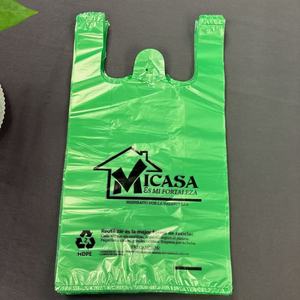 <span class=keywords><strong>Borse</strong></span> per la spesa in plastica ecologiche a forma di T-shirt con logo personalizzato per negozi di alimentari - Product Image 3