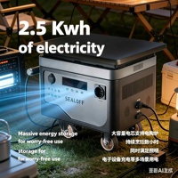 Stasiun Daya Portabel Luar Ruangan 220V 2560W 2000W Baterai LiFePO4 Generator Tenaga Surya Pengontrol MPPT Adaptor AC untuk Berkemah