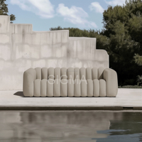 2025 ensemble de meubles d'extérieur d'usine ensemble de canapé en teck pour jardin hôtel complexe villa piscine avec table en bois