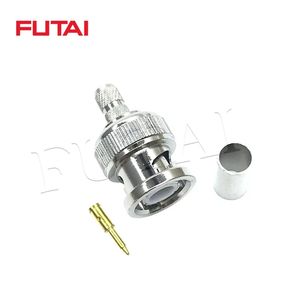 Разъем <span class=keywords><strong>BNC</strong></span> (папа) DC~3 ГГц, 50 Ом, для коаксиального кабеля RG316, никелированный, коаксиальный RF-разъем - Product Image 2