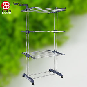 Tendedero Móvil al por Mayor de 4 Niveles, Tendedero Vertical Extensible, Tendedero Plegable para Toallas y Ropa - Product Image 1