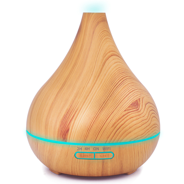 Home Appliances Smart Ultrasonic Humidifier with WIFI Control Aroma Diffuser Wood Grain Best Diffuser