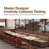 Ensemble de banquettes et table de salle à manger contemporain de luxe léger avec bordure dorée - Sièges modernes pour restaurants, cafés et boutiques de barbecue
