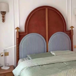 Lit de mariage à pilier à dossier haut rétro français de luxe lit de princesse classique vieux <span class=keywords><strong>Paris</strong></span> personnalisé en bois massif - Product Image 2