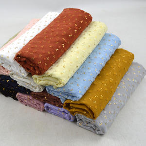 2025 New Arrive Plain Pom <b>Chiffon</b> Hijab Golden Glitter <b>Scarf</b> Muslim <b>Scarves</b> Malaysia Poncho - Product Image 4