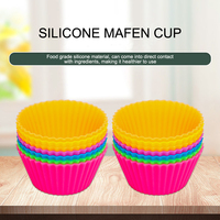 Offre Spéciale 24 pièces/sac de qualité alimentaire Muffin Silicone tasse coloré cuisson gâteau tasses Cupcake doublures gâteau outils