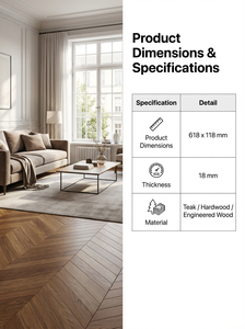 <span class=keywords><strong>Pavimento</strong></span> in Legno Massello di Quercia Moderno e Durevole, <span class=keywords><strong>Parquet</strong></span> <span class=keywords><strong>a</strong></span> Spina di Pesce con Sistema Click Lock, Facile da Installare <span class=keywords><strong>per</strong></span> Casa, Soggiorno, Magazzino, Esterni - Product Image 2