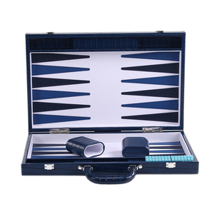 Professional Handmade Leather <strong>Personalise</strong> Luxury Backgammon <strong>Set</strong> with Metal or Acryl Checkers - Product Image 4