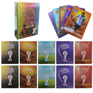 55 pièces/boîte PVC nouvelle Collection Rare joueurs de Football All-Star nouvelle <span class=keywords><strong>carte</strong></span> Star de Football coupe de Football or argent noir cartes colorées - Product Image 3