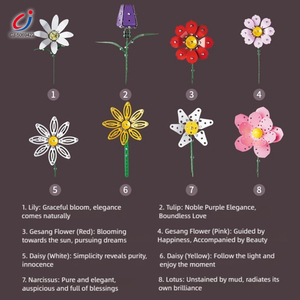 Kit de Ensamblaje de Metal Educativo Chengji, Juguete Creativo en Caja de Regalo, Simulación de Ramo de Flores, Juego de Bloques de Construcción - Product Image 2