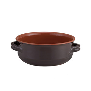 Casserole en terre cuite Ø 20 cm H 8 cm, 1,9 L, marron bicolore Vulcania - Product Image 1