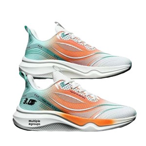 <strong>New</strong> Spring Striped Lace-Up Running Shoes Breathable Cushioned Sole PVC Outsole Cotton Lining Lightweight Sports Sneakers - Product Image 5