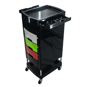 Chariot de rangement mobile professionnel à six niveaux en plastique pour salon de beauté et barbier, avec outil de teinture - Product Image 4