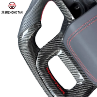 Volant sport en cuir et fibre de carbone forgée à LED, 3 branches, 40 mm, compatible avec les pick-up Pathfinder Ranger Raptor, livraison directe