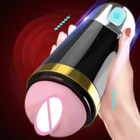 Vollautomatischer Kolben-Masturbator für Männer mit Saugnapf und Vibration - Orales Sexspielzeug für Erwachsene