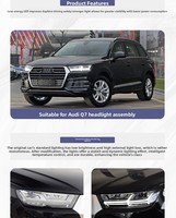 Phares à lentille de projecteur LED matriciels de style aéronautique haut de gamme pour Audi Q7 4M 2016-2019 avec DRL