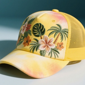 Custom Brand Design Sporty Fashion 5 Panel Baseball Cap Custom Your Flame 3D Embroidery Common - Product Image 1