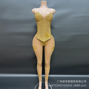 FNS212 Abend tanzshow Kostüm Outfit <span class=keywords><strong>Prom</strong></span> Geburtstags anzug Sparkly Rhine stones Black Top Pants Set - Product Image 1