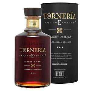 Brandy espagnol TORNERIA GRAN RESERVA, fabriqué en Espagne, de Jerez, 20 ans de vieillissement, distillation traditionnelle, brandy de raisin, 700 ml - Product Image 1
