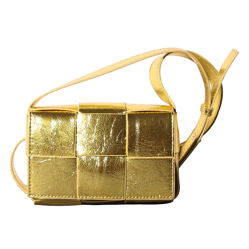 Gold and Silver Mini Phone Bag Cow Leather Crossbody Bag Women's Designer Purses Small Shoulder Bags 2022 New Handbags