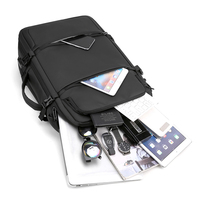 Mochila de Negocios de Nailon Expandible, Impermeable, con Carga USB, Diseño Ergonómico y Múltiples Compartimentos, Personalizable con Logotipo OEM/ODM