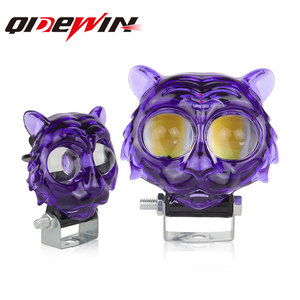 Qidewin Tiger Head Motorcycle <b>Spotlight</b> LED Dual Beam 12V IP67 Plastic External Light For Electric Vehicle - Product Image 1