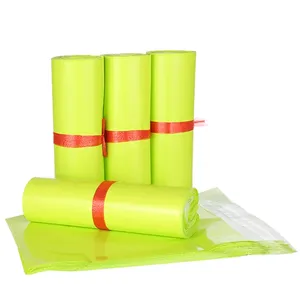 en plastique enveloppe vert Suppliers-Sacs de courrier biodégradables en plastique, enveloppes de livraison auto-adhésives, en plastique, pour vêtements, 50 unités