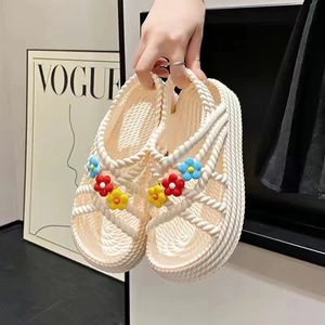 Sandalias Romanas Florales de Verano de Alta Calidad para Mujer, Nuevo Diseño, Estilo Hada, Plataforma Gruesa, Versátiles, Zapatos de Playa - Product Image 2