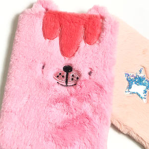 Weimbsci — carnet de notes en peluche personnalisé, Notebook mignon et chaud, chaussons duveteux pour journal intime - Product Image 3