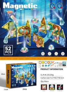 Ensemble de 88 pièces de tuiles magnétiques lumineuses pour circuit de billes, <span class=keywords><strong>jouet</strong></span> éducatif STEM de construction 3D en forme de labyrinthe pour enfants, vente en gros - Product Image 5