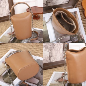 Bolsos de Mano y Carteras de Cuero Genuino de Diseño Personalizado para Mujer, Bolso Tipo Cubo Moderno, Bolsos de Hombro de Alta Calidad para Mujer - Product Image 5