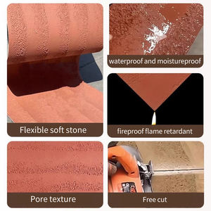 Fornitura Professionale di Piastrelle Morbide da Parete, Fogli Sottili Flessibili, Pietra Ardesia MCM, <span class=keywords><strong>Pannelli</strong></span> in Pietra Morbida Effetto Grezzo - Product Image 2