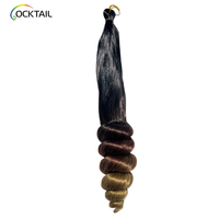 10"-30" 150g Loose Wave Spiral Curl Crochet Braid pony Style Factory Wholesale French Curl Braiding Hair Extensions