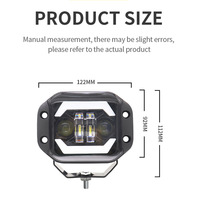 Projecteur de travail LED 40W 5 pouces, faisceau combiné spot et large, feu antibrouillard avec DRL pour camion tout-terrain, SUV, VTT, UTV, tracteur, excavatrice