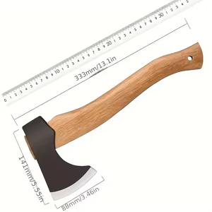 Hacha de Supervivencia con Hoja de Acero de Alto Contenido de Carbono, Cabeza para Partir Leña, Herramienta Multiusos para Campismo y Aventuras al Aire Libre, Grado Industrial 3 - Product Image 1