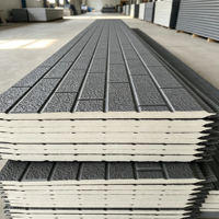 Panneaux muraux sandwich en mousse de polyuréthane de haute qualité, panneaux de bardage métallique composite décoratifs extérieurs pour maison