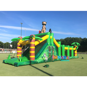 Rừng vui lớn Inflatable khóa học trở ngại bên cho thuê Inflatable khóa học trở ngại và khổng lồ trượt cho trẻ em Người lớn - Product Image 4