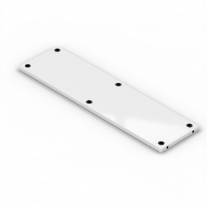 Wooden <b>Shelf</b> 38x140x2.5 Glossy <b>White</b> With Fixing Holes For Living Room Cabinets - Product Image 1