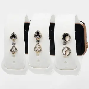 20mm 22mm cinturino in silicone decorativo borchie orologio ciondoli per Apple Watch cinturino personalizzato rivetto per cinturino in silicone Iwatch