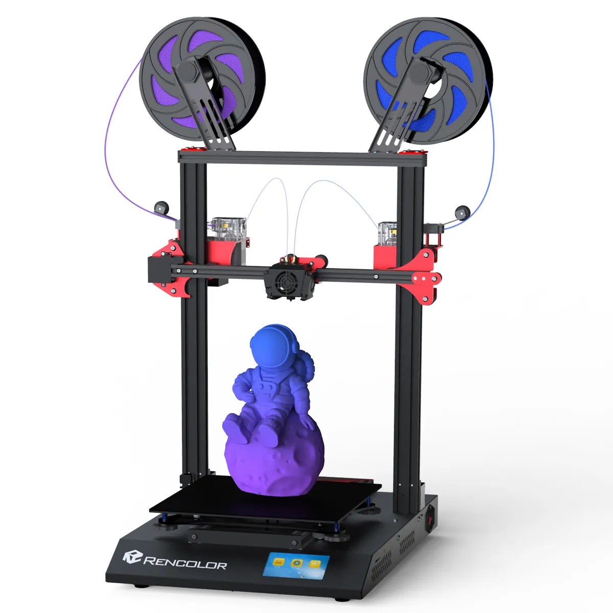 RENCOLOR AC-10 Color Mixing FDM 3D Printer with Two Color Mix Gradient Print multicolor Educational 4k 3D Color printer